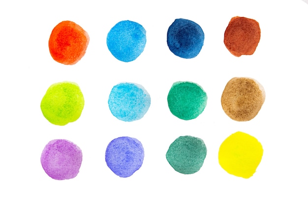 Foto bunt von aquarell lokalisiert auf weiß mit beschneidungspfad