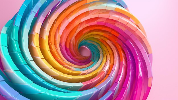 Bunte abstrakte Spiralkunst Generative Ai