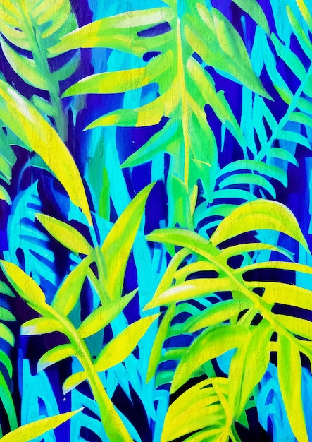 Bunte abstrakte tropische Malerei des Expressionismus