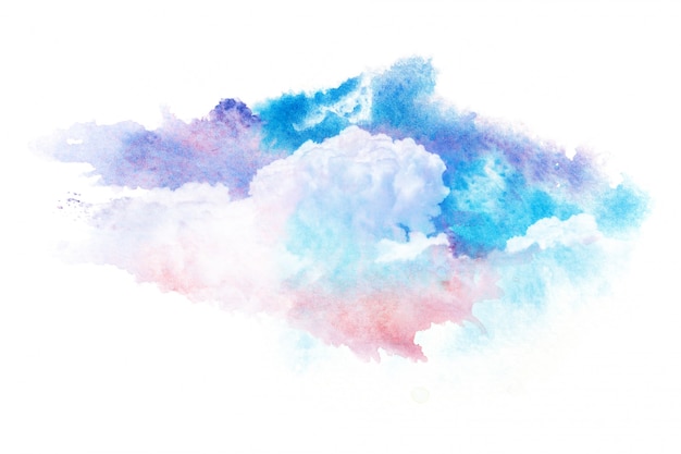 Bunte Aquarellwolken