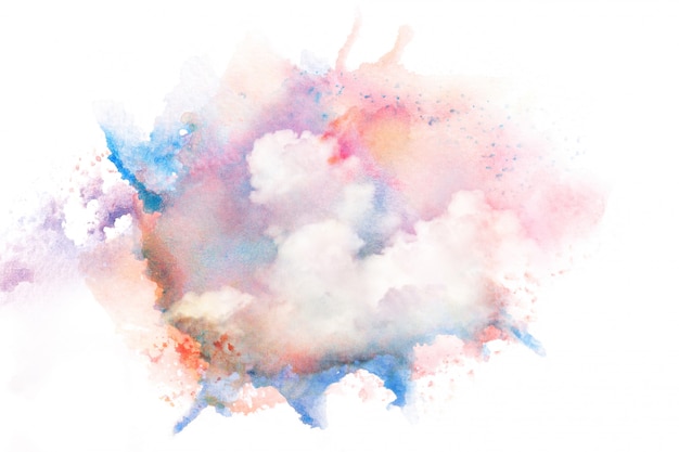 Bunte Aquarellwolken