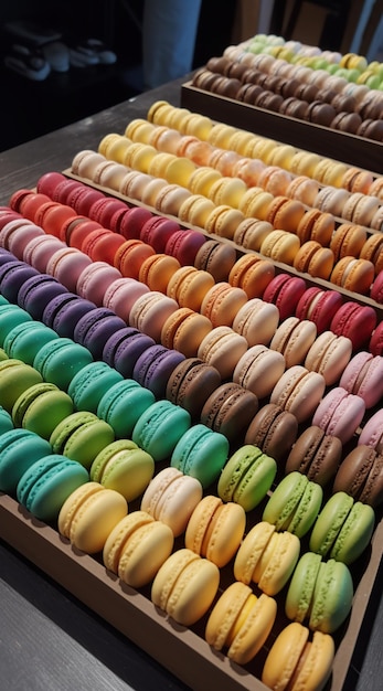 Bunte Auswahl an Macarons