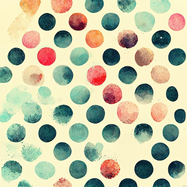 Bunte Blase Polka Dots Textur Hintergrund kachelbar Grunge-Stil Erdtönex9xA