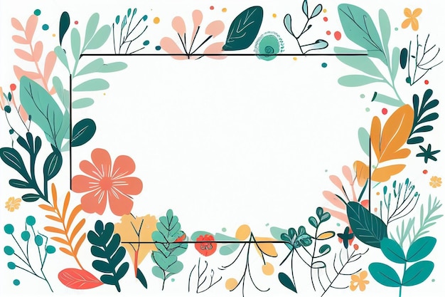 Bunte boho abstrakte unbedeutende Blumen und copyspace Hintergrund mit