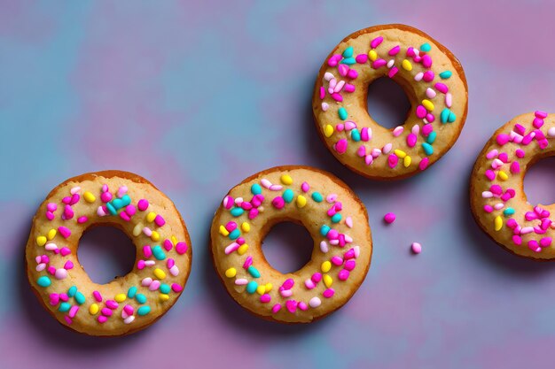 Bunte Bonbon-Donuts-Zusammensetzung