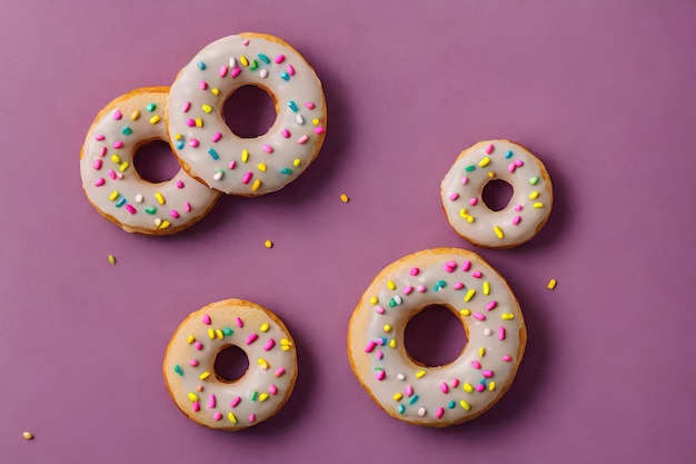 Bunte Bonbon-Donuts-Zusammensetzung