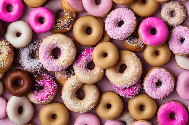 Bunte Bonbon-Donuts-Zusammensetzung