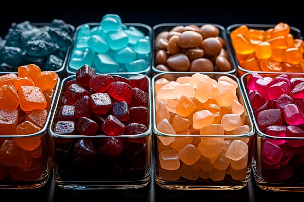 Foto bunte bonbons und bonbons