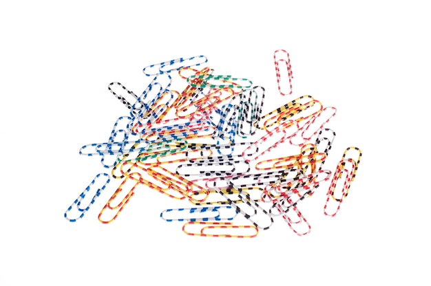 Bunte Büroklammern
