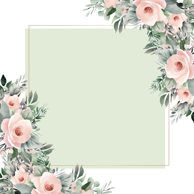 bunte bunte Blumen Vektor elegante Handzeichnung Hochzeitsinladung Blumendesign Aquarell