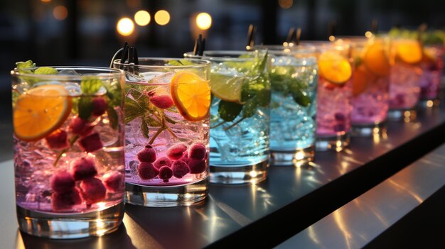 Bunte Cocktails