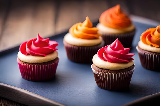 bunte Cupcakes mit köstlichen