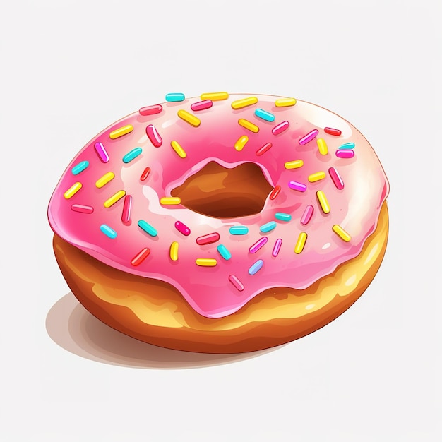 Bunte Donut-Illustration