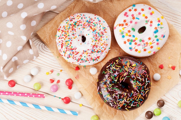 Bunte Donuts Illustration