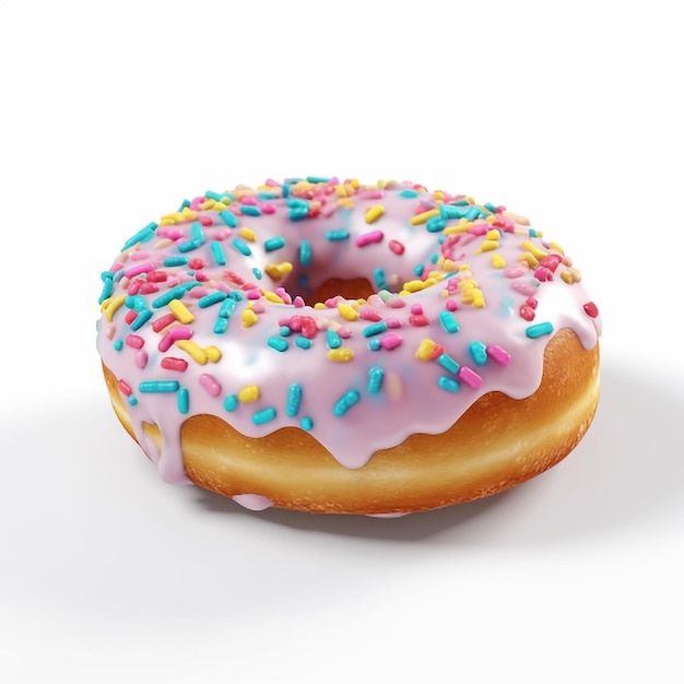 Bunte Donuts isoliert auf weißem Hintergrund