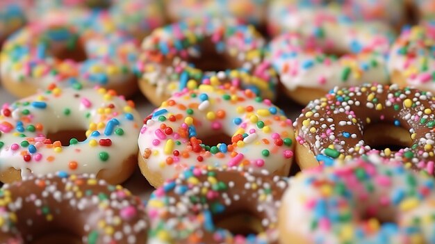 Foto bunte donuts