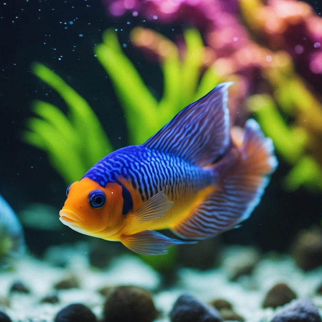 Bunte Fische im Aquarium