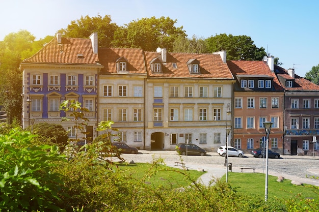 Bunte Gebäude im Zentrum der Stadt Warschau Altstadt von Warschau