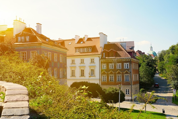 Bunte Gebäude im Zentrum der Warschauer Altstadt Warschauer Altstadt