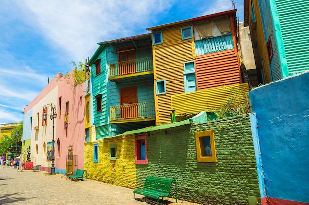 Bunte Häuser in der Altstadt von La Boca