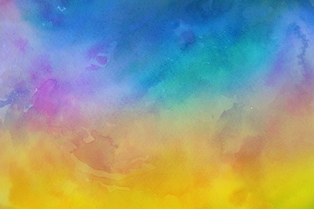 Bunte helle Aquarellbeschaffenheit gemalt auf weißem Papierhintergrund