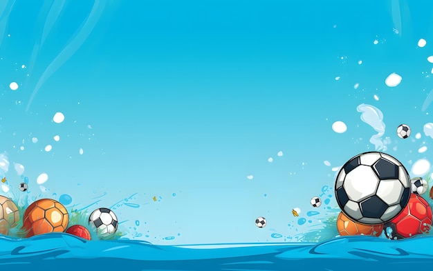 Bunte Illustration Fußball-Sport-Hintergrund