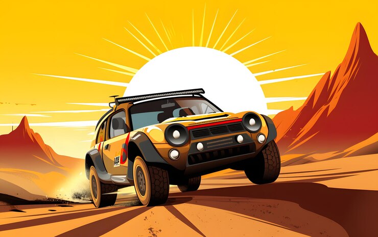 Foto bunte illustration rallye dakar sport hintergrund