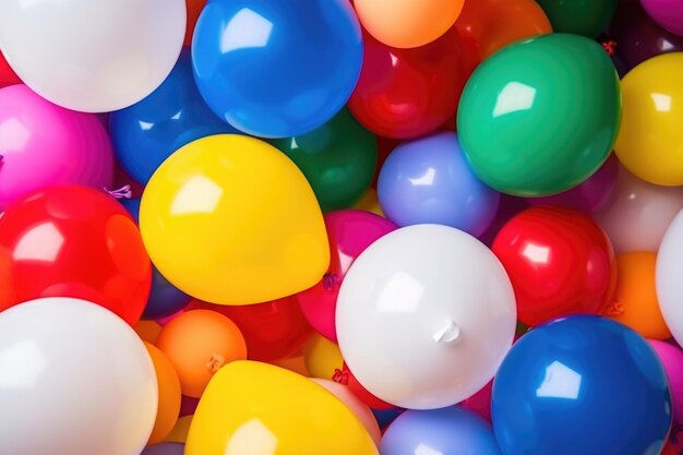 Bunte Latexballons gruppiert