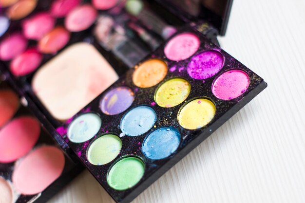 Bunte Lidschatten-Make-up-Palette.