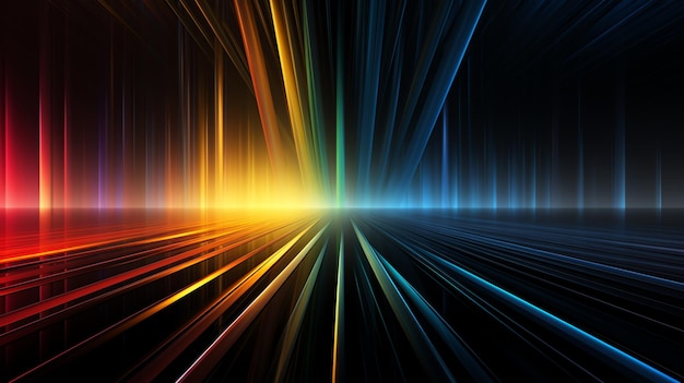 Bunte Linien auf dunklem Hintergrund