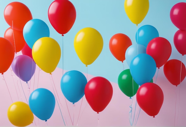 bunte Luftballons am Himmel bunte Luftballons am Himmel