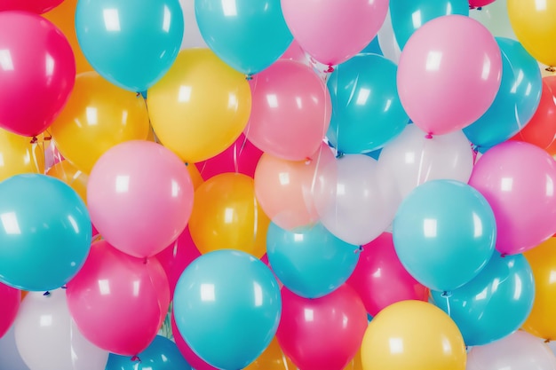 Foto bunte luftballons hintergrund