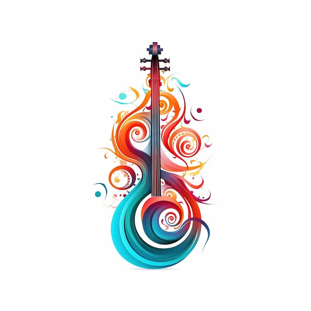 Bunte Musikinstrumentillustration