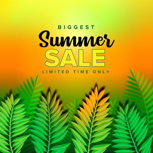 Bunte Premium-Sommerverkaufsbanner-Vorlage