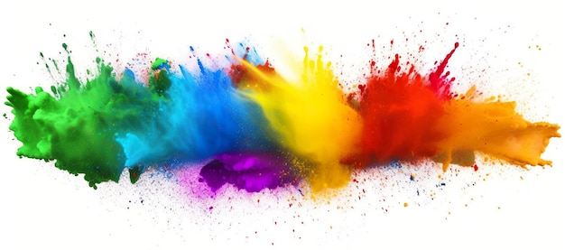 Bunte Regenbogen-Holi-Farbpulver-Explosion