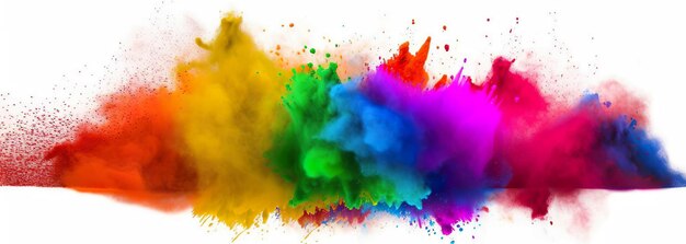 Bunte Regenbogen-Holi-Farbpulver-Explosion