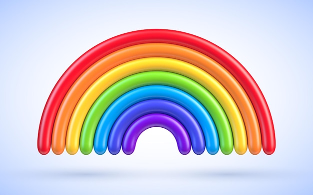 Bunte Regenbogenbogen 3D-Vektorillustration