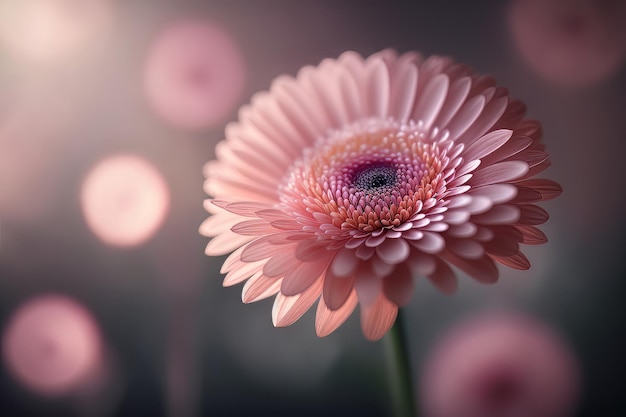 Bunte rosa natürliche Gerbera-Blume Illustration AI generativ