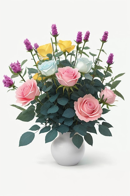 Bunte, schöne Blumenkunst, Blumenarrangement, Dekoration, Hintergrundillustrationen