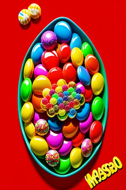 Bunte Süßigkeiten-Geleebohnen, Regenbogen-Süßigkeiten-Snacks, köstliche Snacks, Hintergrund