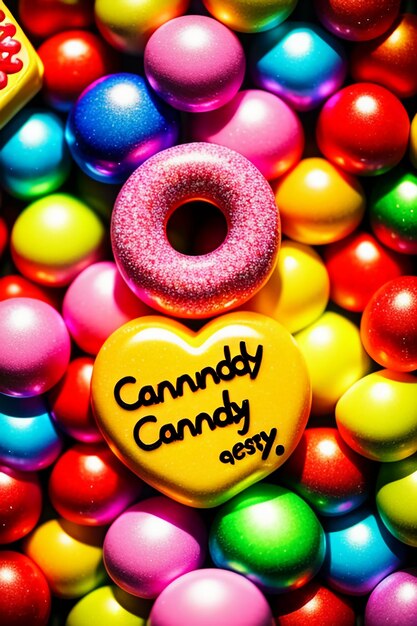 Foto bunte süßigkeiten-geleebohnen, regenbogen-süßigkeiten-snacks, köstliche snacks, hintergrund