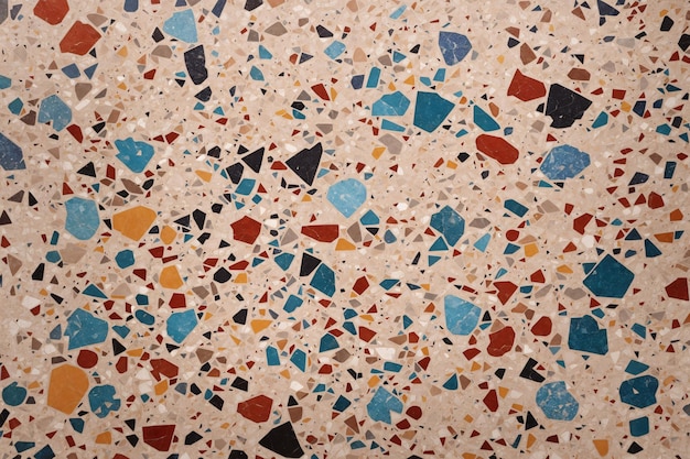 Bunte Terrazzo-Textur, mehrfarbiger Terrazzo-Textur-Hintergrund, Terrazzo-Mosaikfliesen, Terrazzo-Marmor-Hintergrund, AI generativ