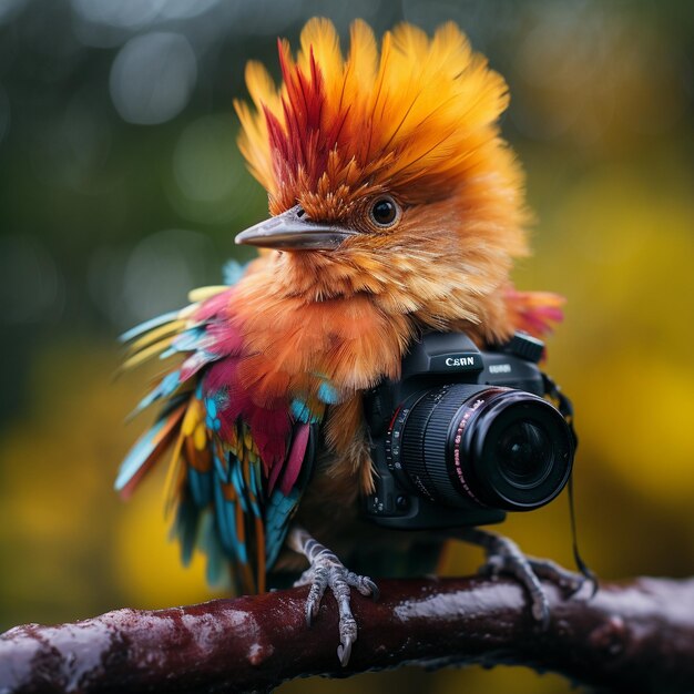 Foto bunte und fliegende vögel 8k hd-fotografie