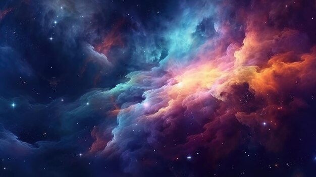 Bunte Weltraumgalaxie, Wolkennebel, Universum, Wissenschaft, Astronomie, Supernova-Hintergrundbild