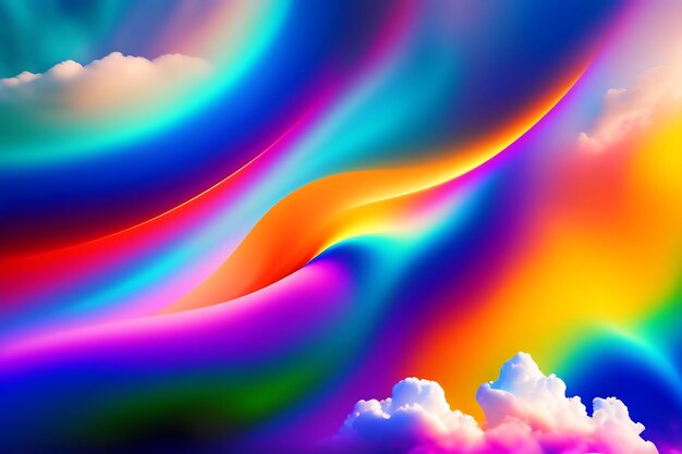 Bunte wirbelnde Träume Wolkenhintergrund mit abstrakter Bewegung Vision von Schönheit und Fantasie