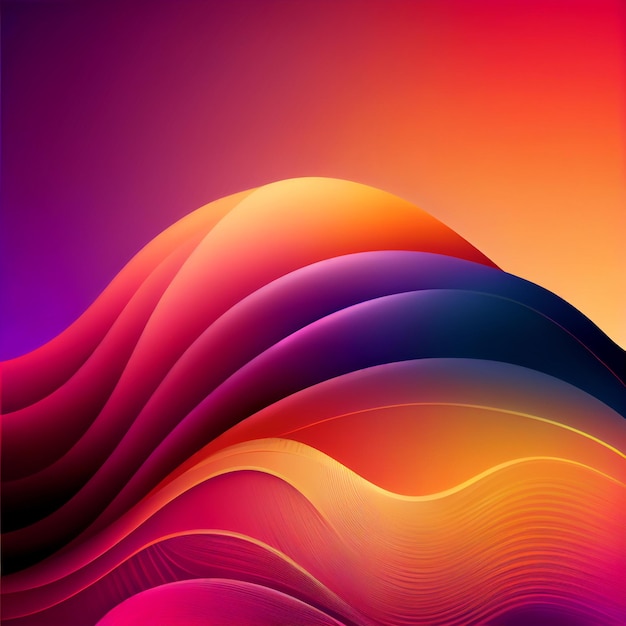 Bunter abstrakter Hintergrund mit Wellenlinien Generative KI