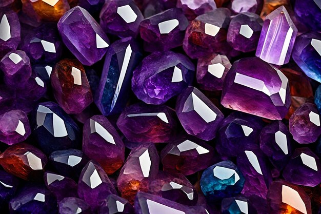 Bunter Amethyst-Produkthintergrund