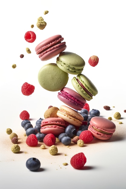 Bunter französischer Macarons-Hintergrund
