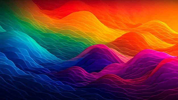 Bunter Hintergrund mit großen Farbverläufen Generative KI