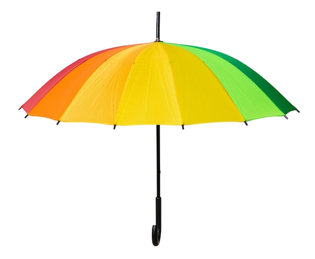 Bunter Regenschirm isoliert auf weißem Hintergrund Wetter Sonnen- und Regenschutz